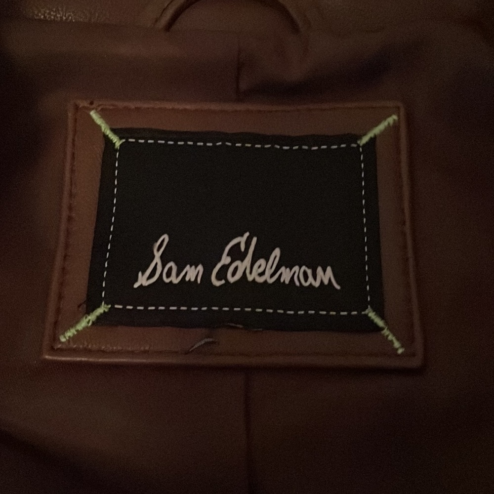 Leather Sam Eldelman Beautiful Brown Jacket - image 2